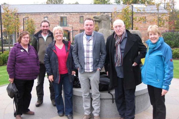 Left – right: Yvonne Penpraze, Neil Porteous (Head Gardener of Mount Stewart), Barbara Kelso, Seamus O’Brien (Curator of the National Botanic Gardens at Kilmacurragh), Billy McCone and Maeve Bell